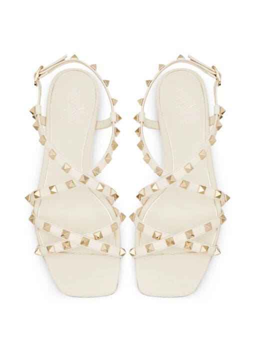 Valentino Garavani  Rockstud flat leather sandals - Image 4