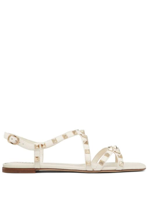 Valentino Garavani  Rockstud flat leather sandals