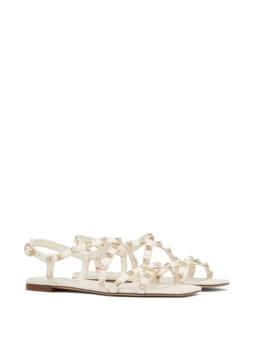 Valentino Garavani  Rockstud flat leather sandals - Image 2