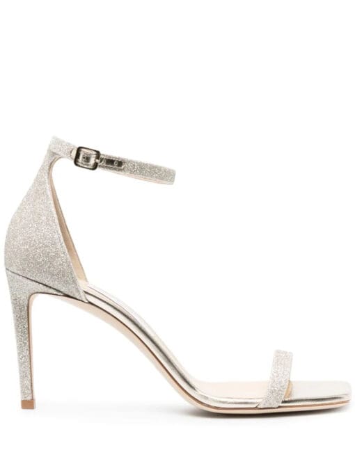 Jimmy Choo  Alva 85mm glitter leather sandals