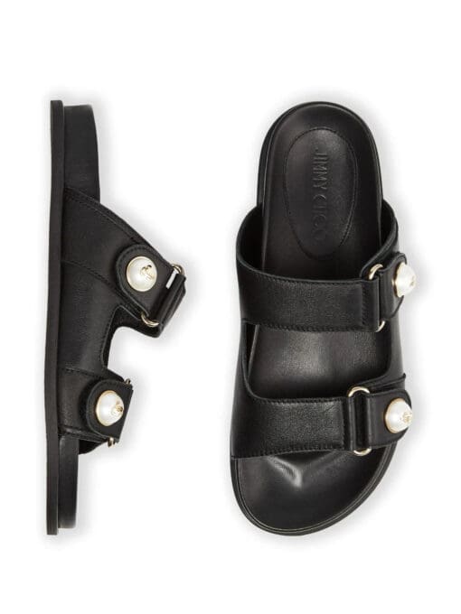 Jimmy Choo  Fayence embellished leather slides - Image 4