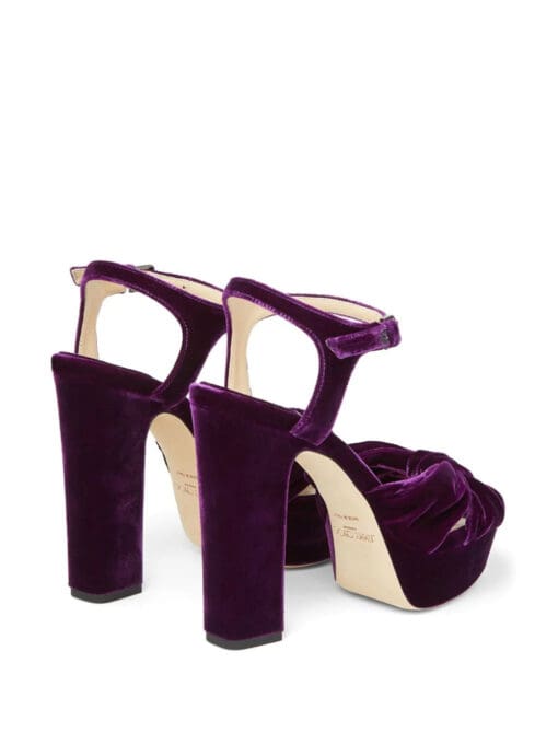 Jimmy Choo  Heloise 120mm velvet platform sandals - Image 3