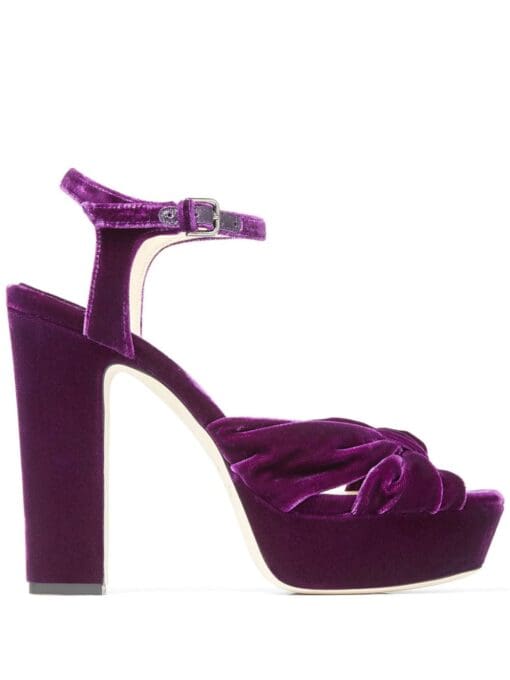 Jimmy Choo  Heloise 120mm velvet platform sandals