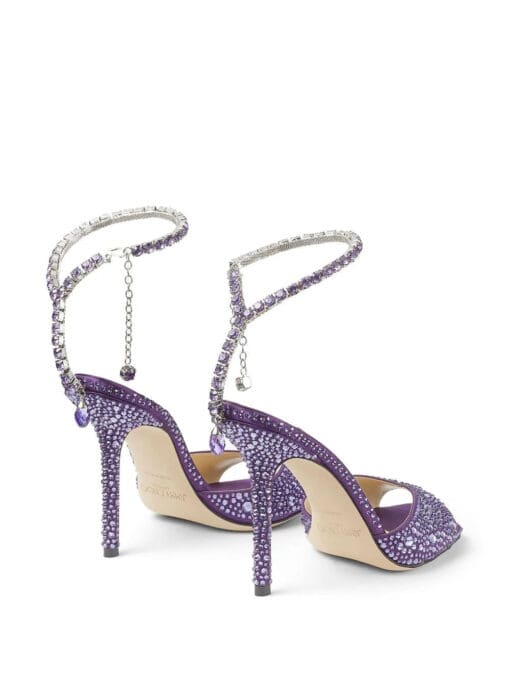 Jimmy Choo  Saeda 100mm crystal-embellished sandals - Image 3