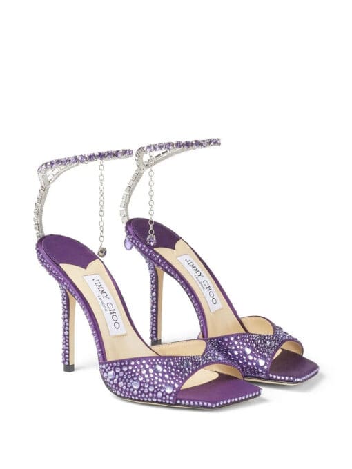 Jimmy Choo  Saeda 100mm crystal-embellished sandals - Image 2