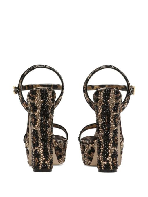 Dolce & Gabbana  105mm leopard-print platform sandals - Image 3