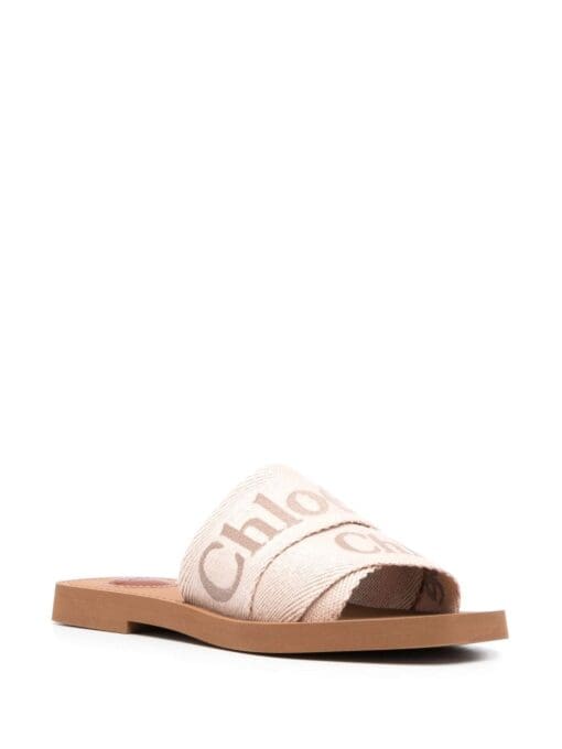 Chloé  logo-embroidered slip-on sandals - Image 2