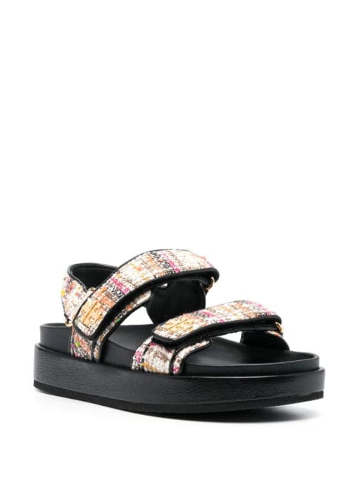 Tory Burch  bouclé-design touch-strap sandals - Image 2