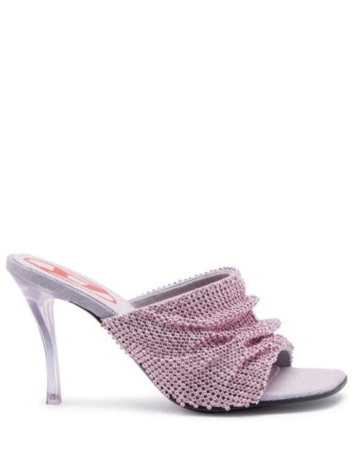 Diesel  chainmail-detail open-toe sandals