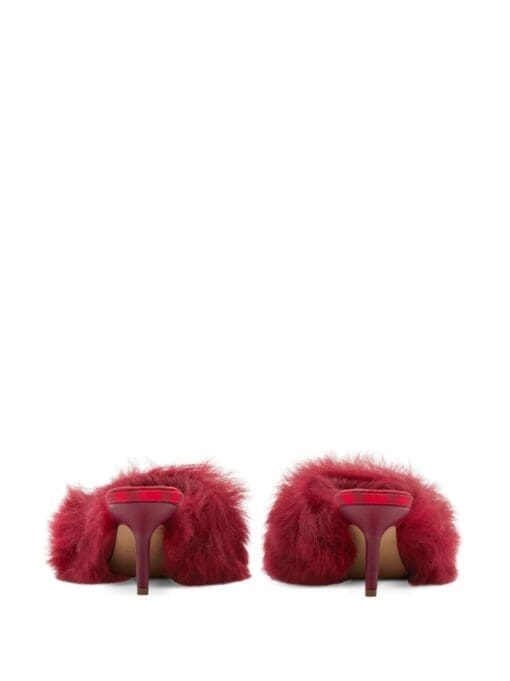 Burberry  Jackie 65mm shearling sandals - Image 3